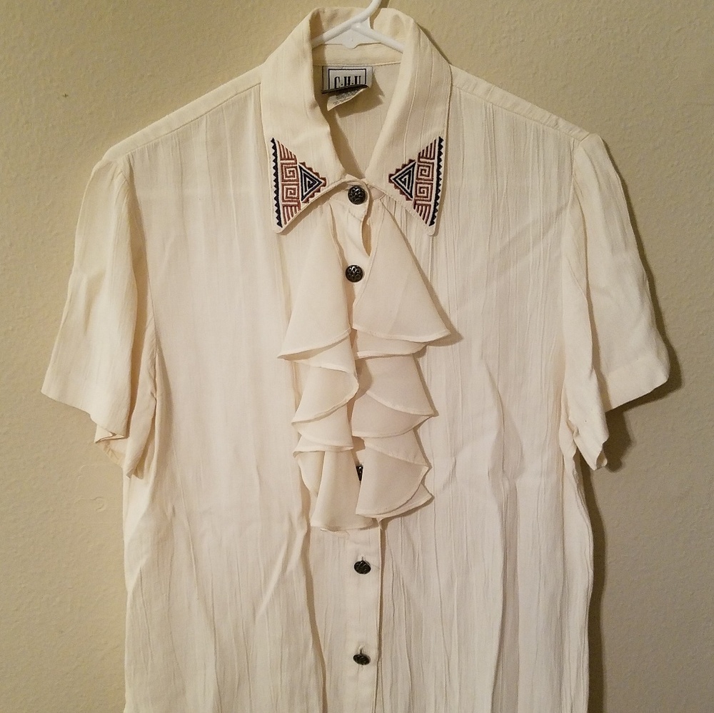 Vintage Ruffled Blouse